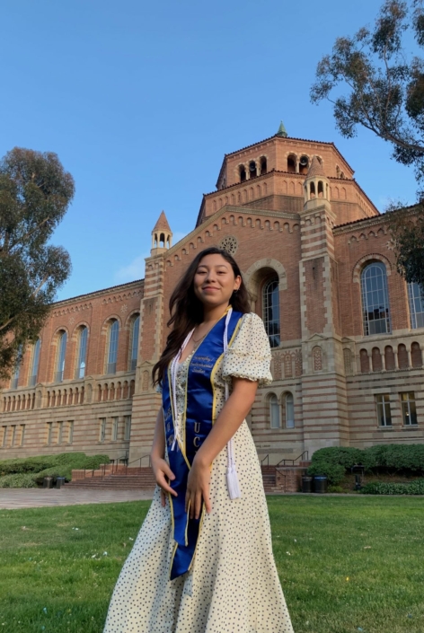 "Thank you to my best homies, Paige and Leslie, and my boyfriend, William, for supporting me always and especially during my senior year. I am immensely and inexplicably grateful for my parents who have always cheered for me from when I was a tiny tap dancer to now as a UCLA graduate and future Yale Master’s student. Finally, thank you to Astrophysics for nearly getting me kicked out, but ultimately leading me to Geography."