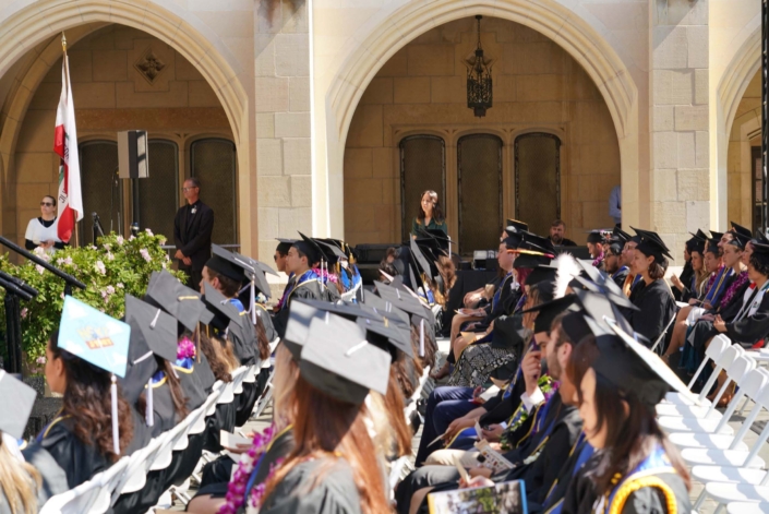 view of graduates in seating