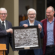 Professor Agnew receiving personal air photo